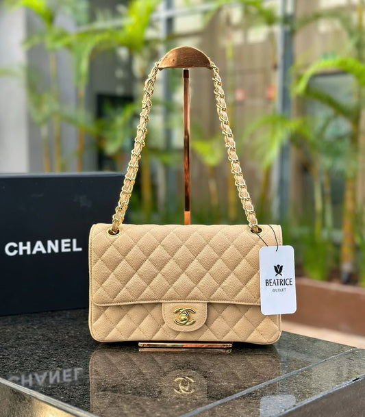 Pronta Entrega – PRONTA-ENTREGA – CHANEL DOUBLE FLAP BAG MEDIUM BEIGE CLAIR
