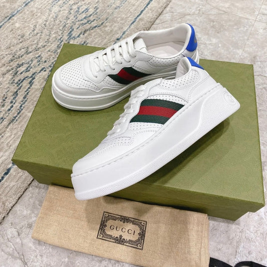 Pronta Entrega – Tênis Modelo Gucci Cano Baixo com Faixa Web