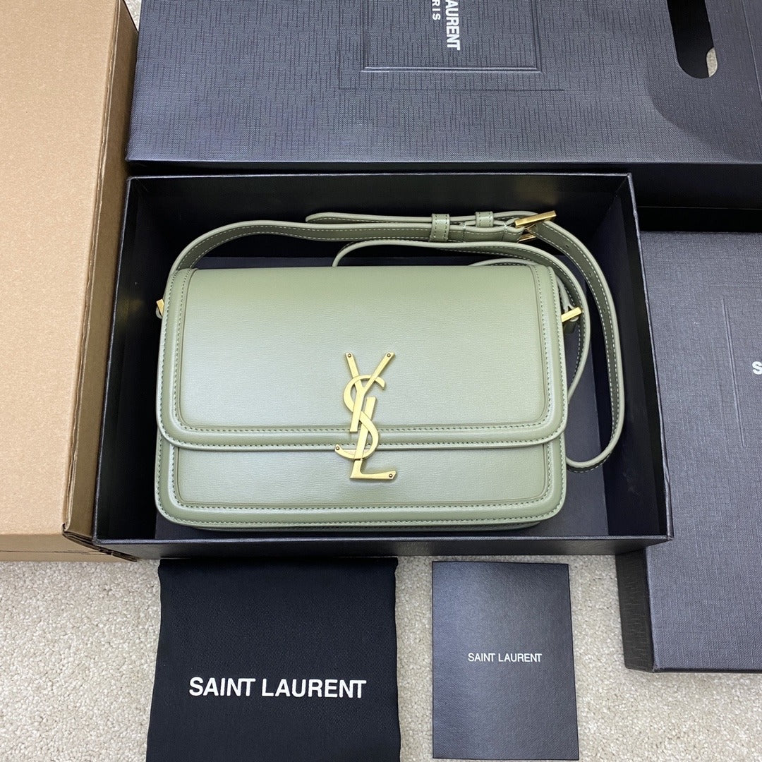 Pronta Entrega – Bolsa Modelo Yves Saint Laurent São Loureiro Couro com Logotipo