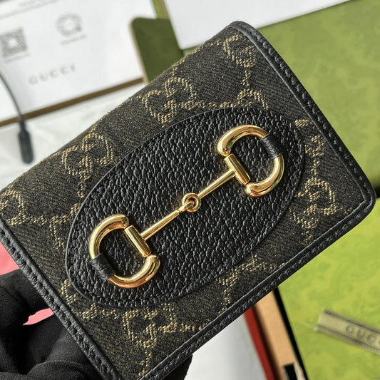 Pronta Entrega – Porta-cartões Modelo Gucci Horsebit 1955