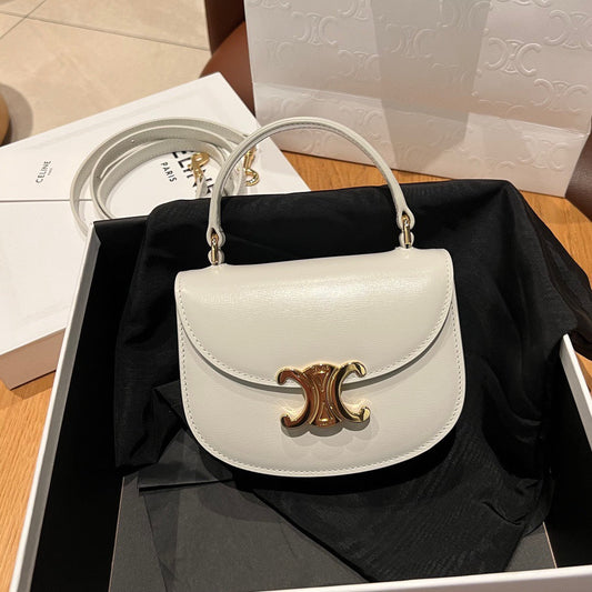 Pronta Entrega – Bolsa Celine Besace Clea Mini em Couro