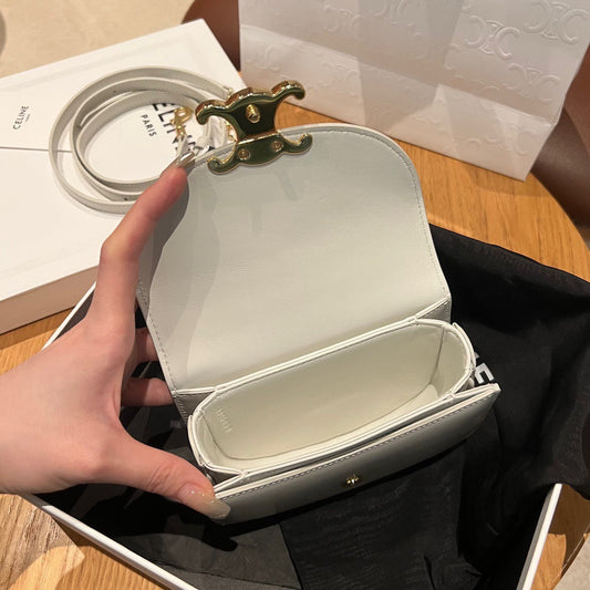 Pronta Entrega – Bolsa Celine Besace Clea Mini em Couro