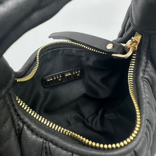 Pronta Entrega – Bolsa Miu Miu Hobo Wander Mini em Napa Matelassê