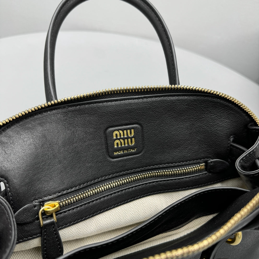 Pronta Entrega – Bolsa Miu Miu de Mão Aventure Pequena em Couro Napa
