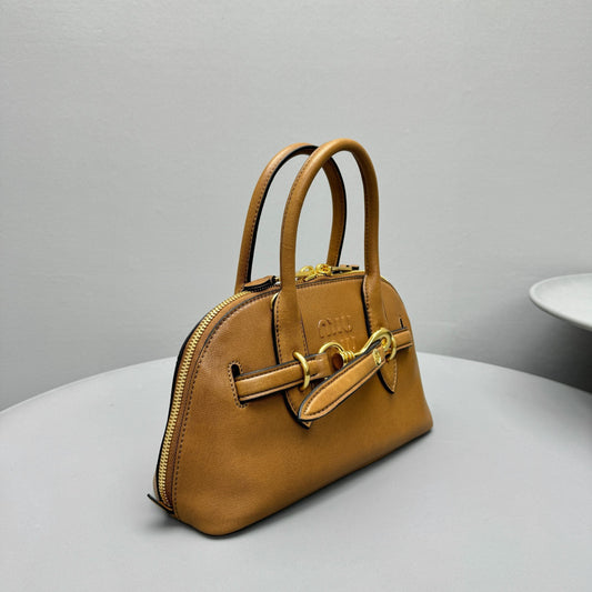 Pronta Entrega – Bolsa Miu Miu de Mão Aventure Pequena em Couro Napa