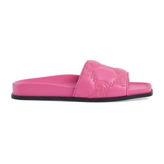 Pronta Entrega – Slide Modelo Gucci GG matelassê de Couro