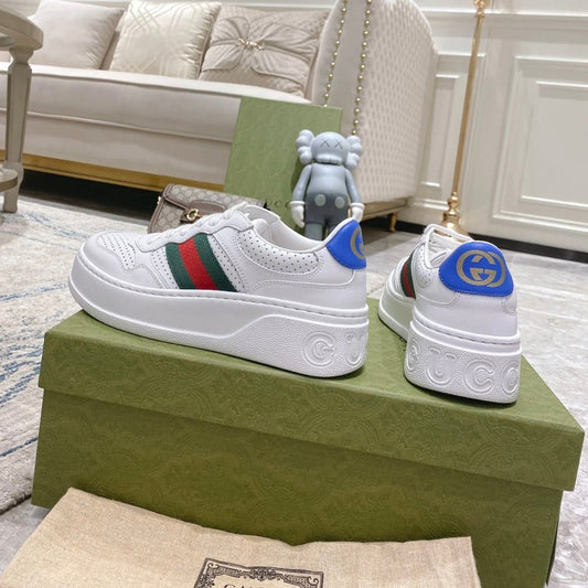 Pronta Entrega – Tênis Modelo Gucci Cano Baixo com Faixa Web