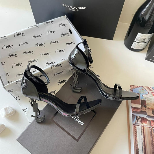Pronta Entrega – Sandália Modelo Saint Laurent Opyum com salto 110mm