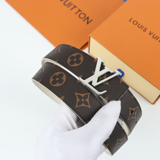 Pronta Entrega – Cinto Modelo Louis Vuitton Reversível LV Initiales 30 mm