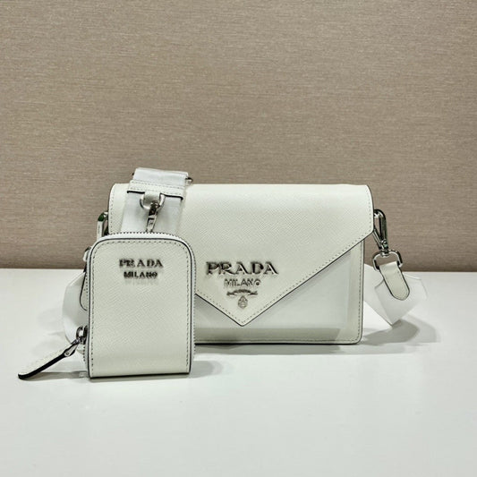 Pronta Entrega – Bolsa Modelo Prada Envelope Mini em Couro Saffiano