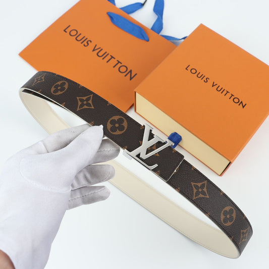 Pronta Entrega – Cinto Modelo Louis Vuitton Reversível LV Initiales 30 mm