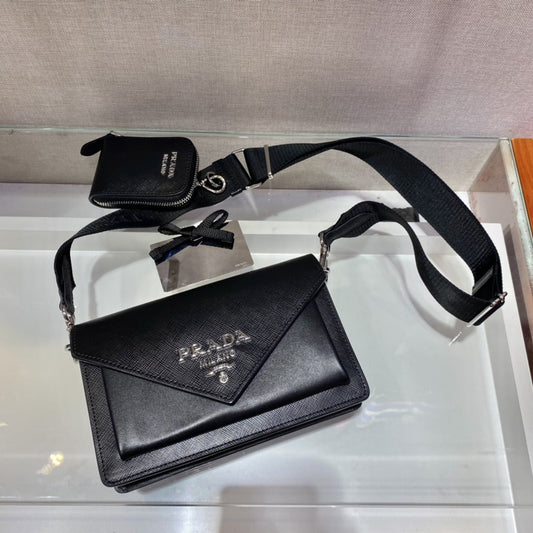 Pronta Entrega – Bolsa Modelo Prada Envelope Mini em Couro Saffiano