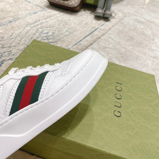 Pronta Entrega – Tênis Modelo Gucci Cano Baixo com Faixa Web