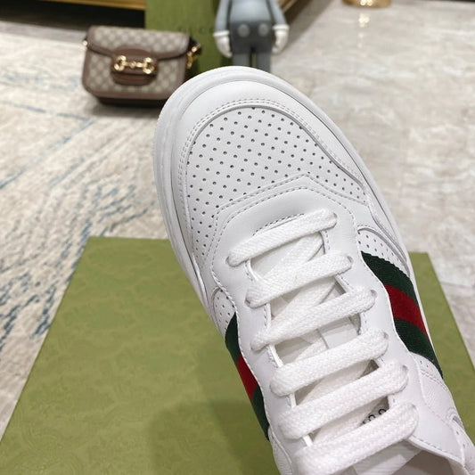 Pronta Entrega – Tênis Modelo Gucci Cano Baixo com Faixa Web