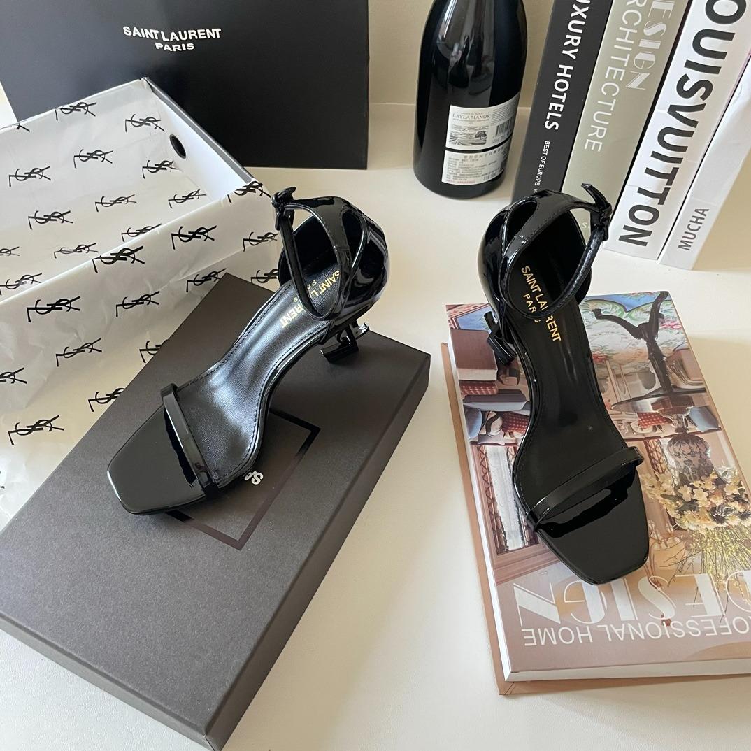 Pronta Entrega – Sandália Modelo Saint Laurent Opyum com salto 110mm