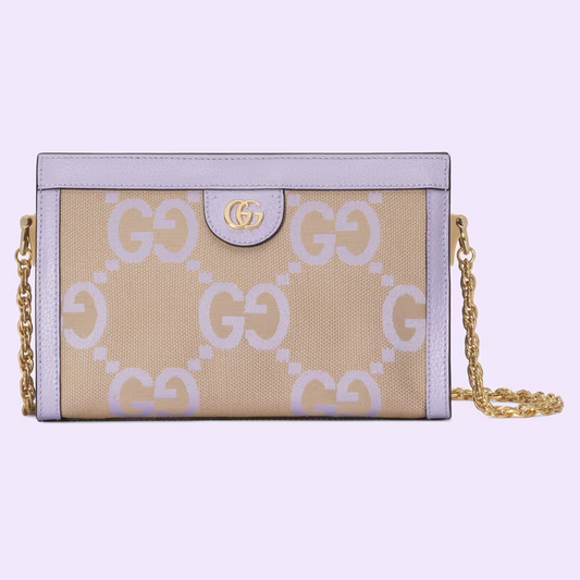 Pronta Entrega – Bolsa Gucci Modelo Ophidia com Double G Pequena de Ombro Estampada