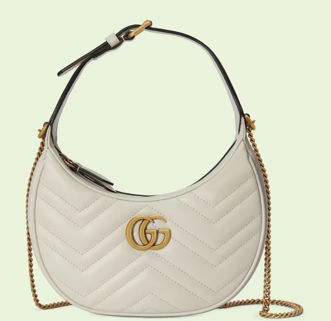 Pronta Entrega – Bolsa Gucci Mini GG Marmont Meia Lua