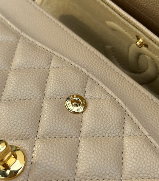 Pronta Entrega – PRONTA-ENTREGA – CHANEL DOUBLE FLAP BAG MEDIUM BEIGE CLAIR