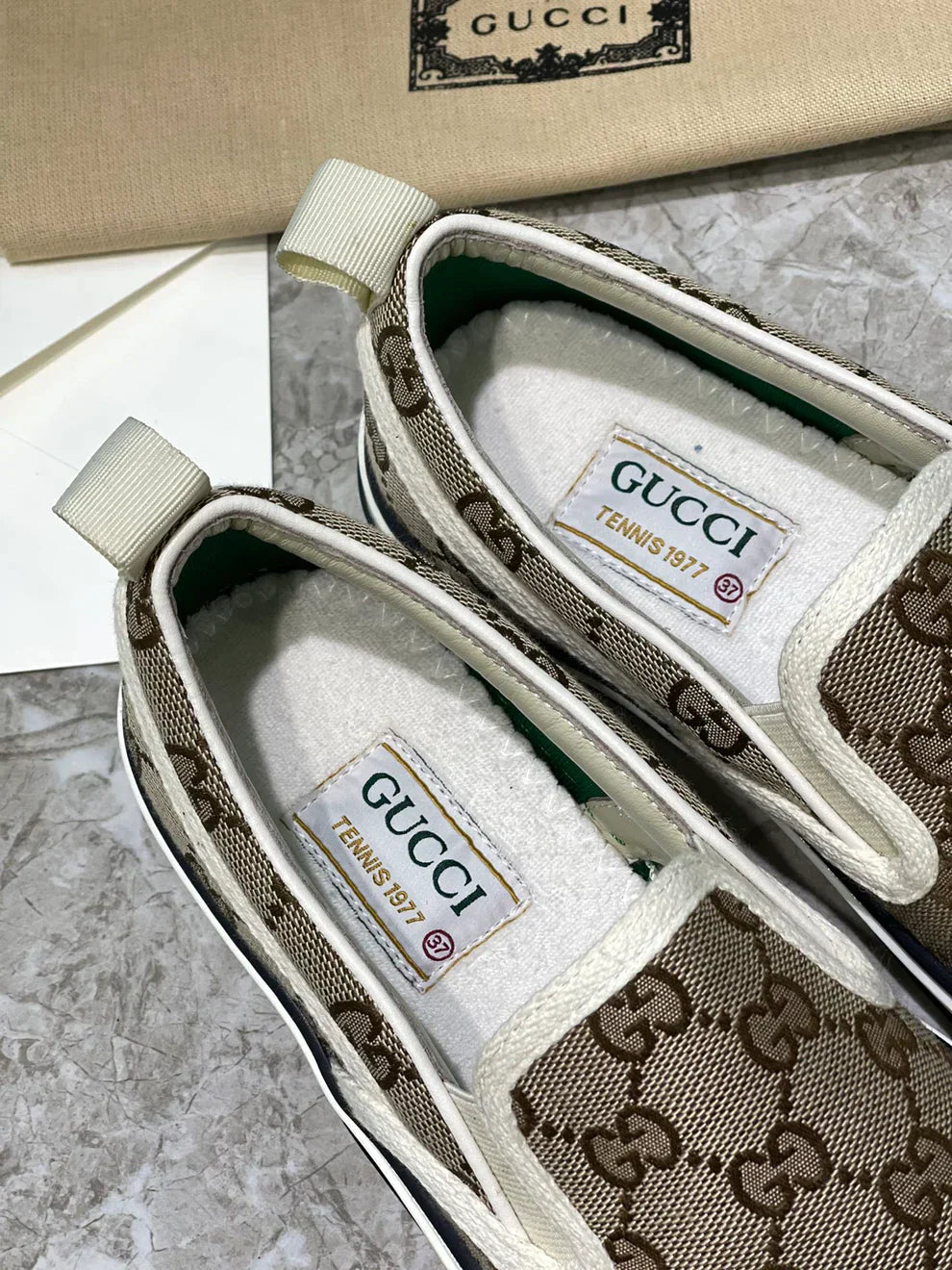 Pronta Entrega – PRONTA-ENTREGA – Slip-on Modelo Gucci Tennis 1977 Monogramado