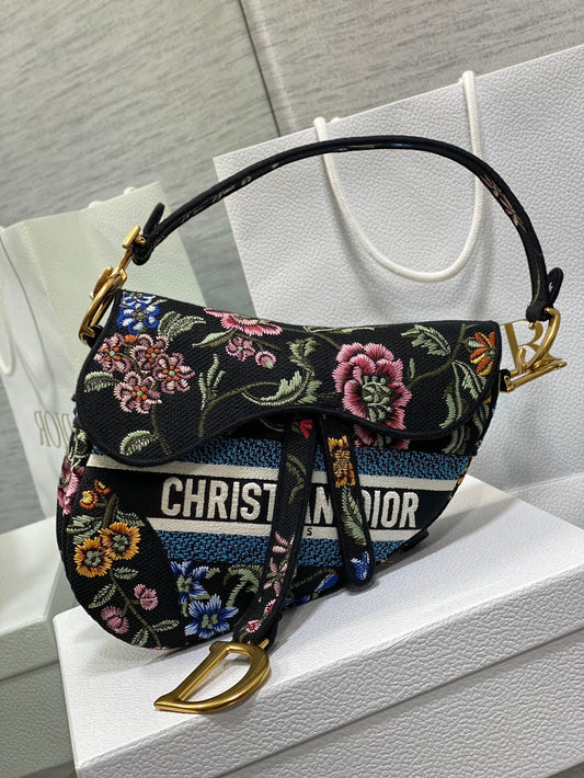 Pronta Entrega – Bolsa Dior Saddle Petit Fleurs