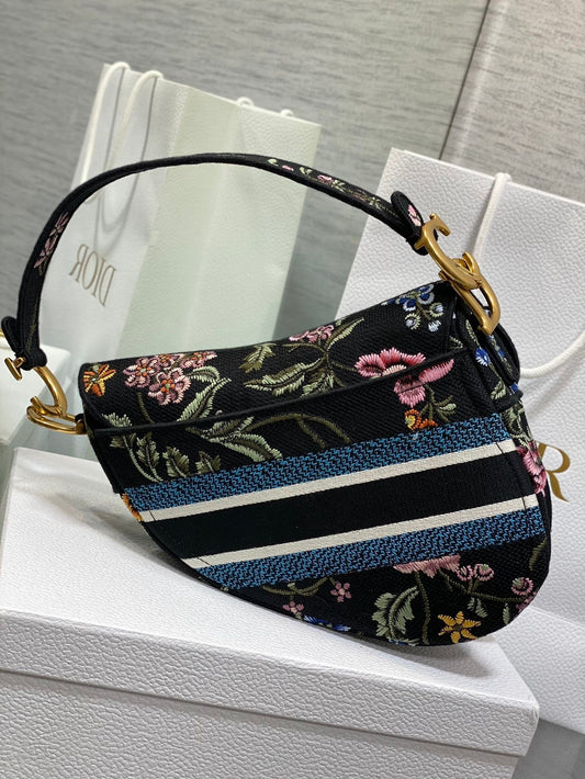 Pronta Entrega – Bolsa Dior Saddle Petit Fleurs
