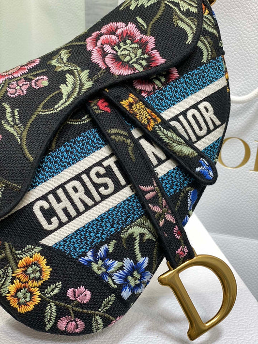 Pronta Entrega – Bolsa Dior Saddle Petit Fleurs