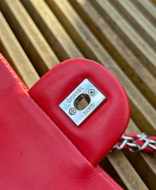 Pronta Entrega – PRONTA-ENTREGA – CHANEL CLASSIC RED LAMBSKIN