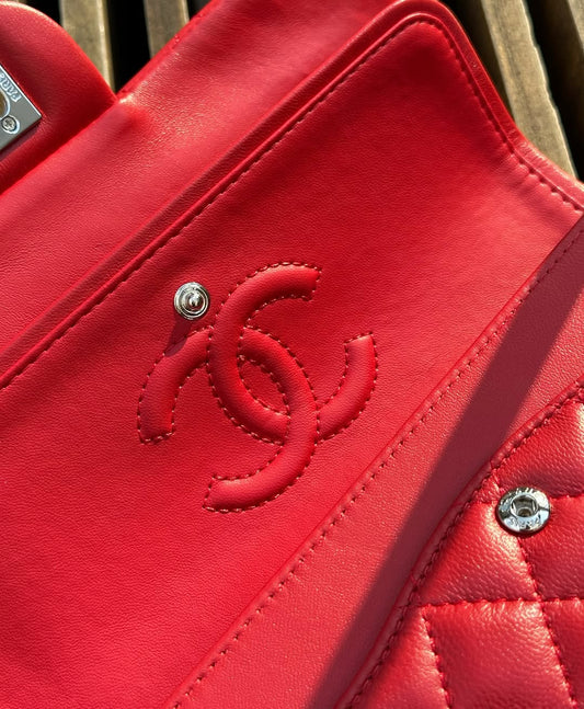 Pronta Entrega – PRONTA-ENTREGA – CHANEL CLASSIC RED LAMBSKIN