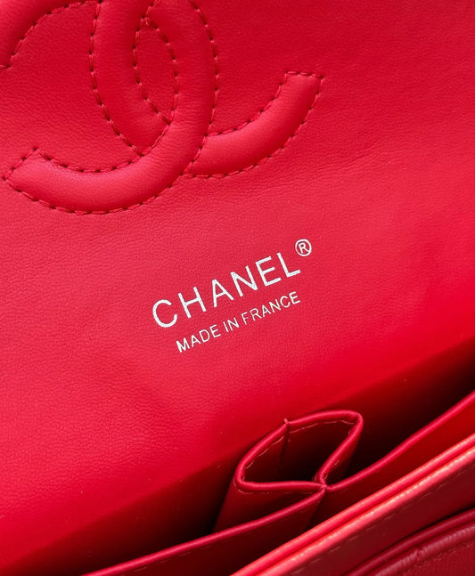 Pronta Entrega – PRONTA-ENTREGA – CHANEL CLASSIC RED LAMBSKIN