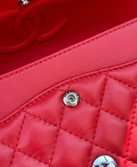 Pronta Entrega – PRONTA-ENTREGA – CHANEL CLASSIC RED LAMBSKIN