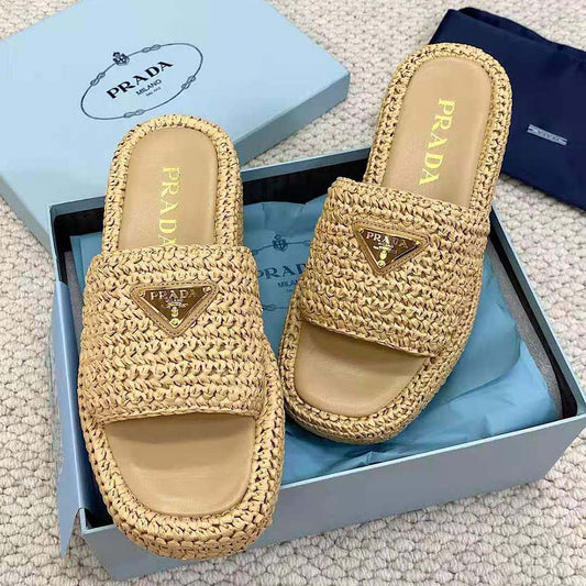Pronta Entrega – Sandália Prada Flatform em Crochê