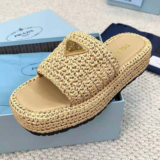 Pronta Entrega – Sandália Prada Flatform em Crochê