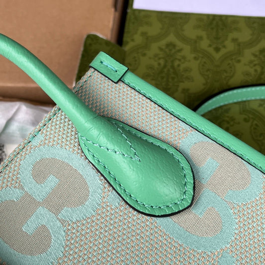 Pronta Entrega – Bolsa Gucci Jumbo GG Mini Tote Bag Menta