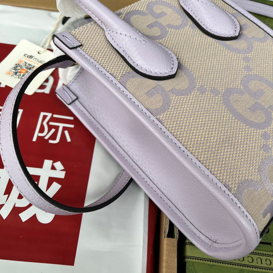 Pronta Entrega – Bolsa Gucci Jumbo GG Mini Tote Bag no Lilás