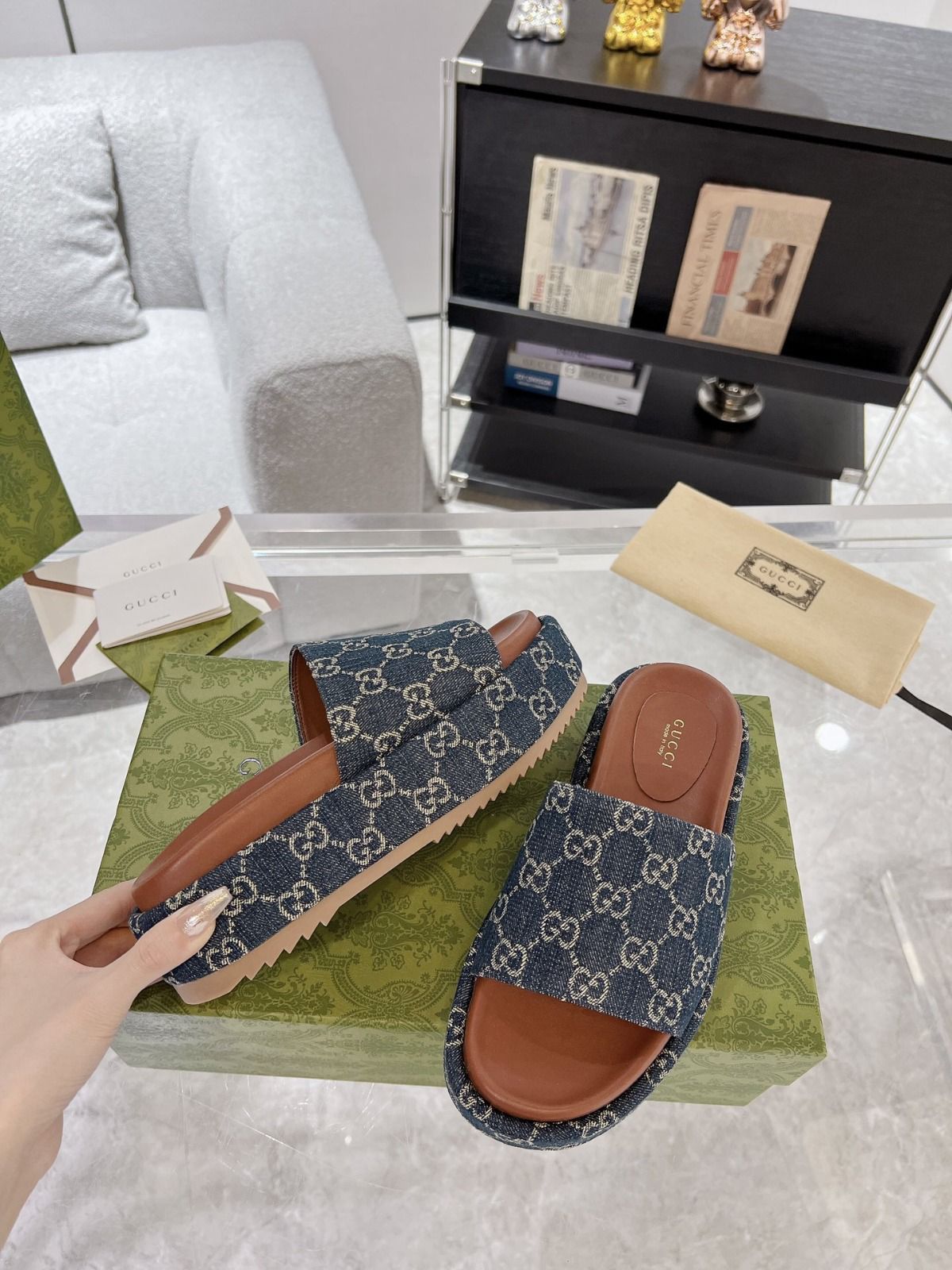 Pronta Entrega – Slide Gucci Platform Sandal