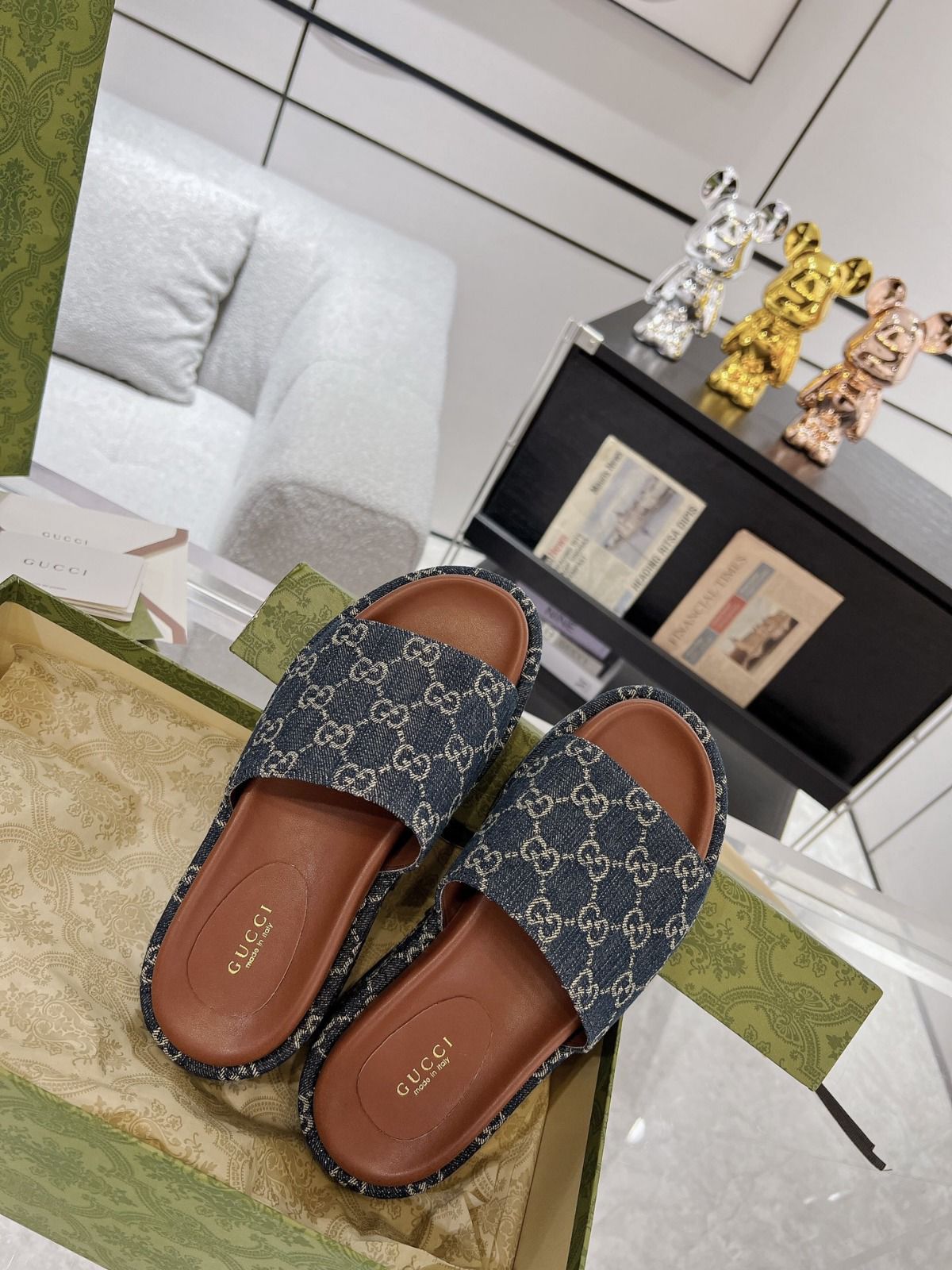 Pronta Entrega – Slide Gucci Platform Sandal