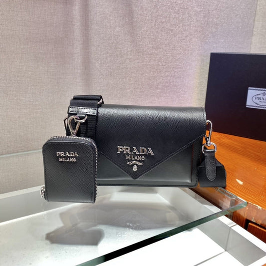 Pronta Entrega – Bolsa Modelo Prada Envelope Mini em Couro Saffiano