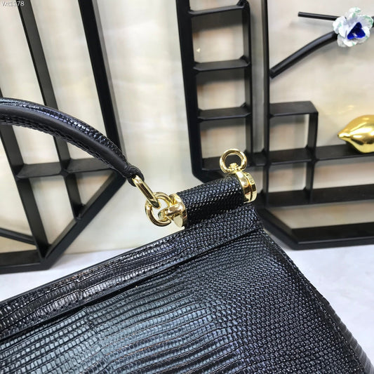 Pronta Entrega – Bolsa Modelo Dolce & Gabanna Sicília Couro Iguana