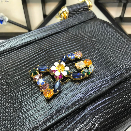 Pronta Entrega – Bolsa Modelo Dolce & Gabanna Sicília Couro Iguana