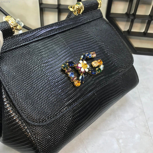 Pronta Entrega – Bolsa Modelo Dolce & Gabanna Sicília Couro Iguana