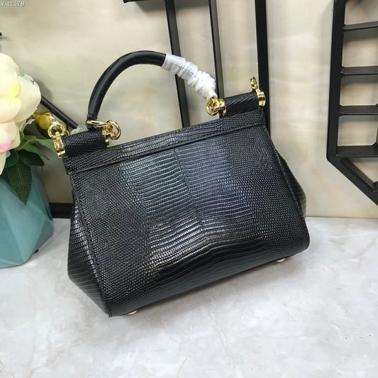 Pronta Entrega – Bolsa Modelo Dolce & Gabanna Sicília Couro Iguana