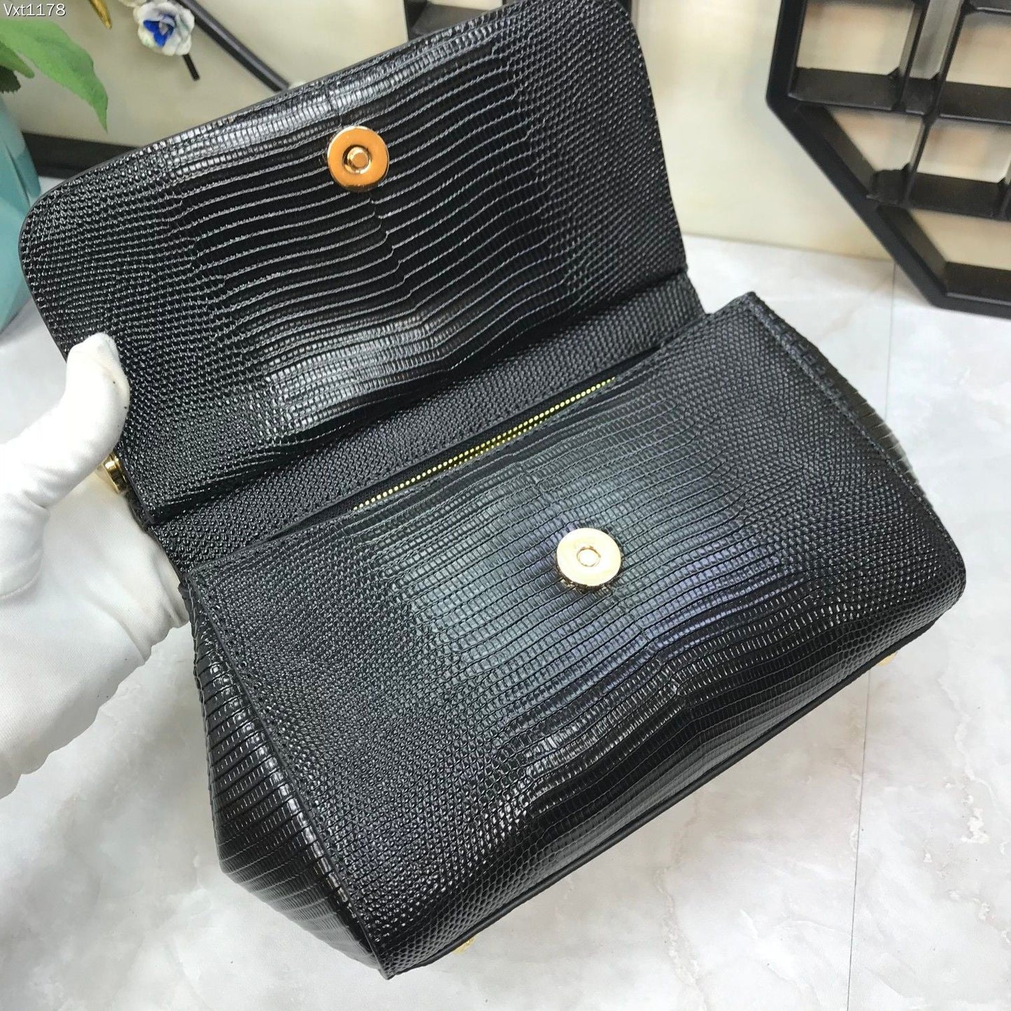 Pronta Entrega – Bolsa Modelo Dolce & Gabanna Sicília Couro Iguana