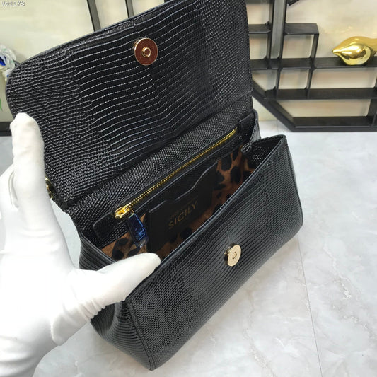 Pronta Entrega – Bolsa Modelo Dolce & Gabanna Sicília Couro Iguana