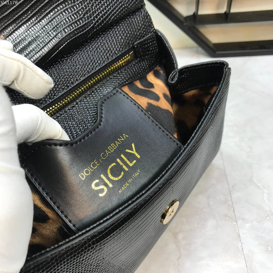 Pronta Entrega – Bolsa Modelo Dolce & Gabanna Sicília Couro Iguana