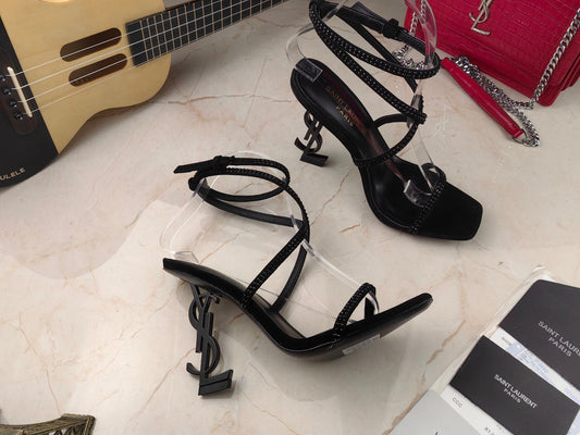 Pronta Entrega – Sandália Modelo Saint Laurent Opyum com salto 110mm