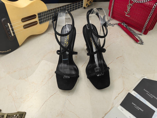 Pronta Entrega – Sandália Modelo Saint Laurent Opyum com salto 110mm
