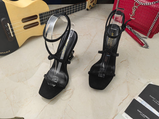 Pronta Entrega – Sandália Modelo Saint Laurent Opyum com salto 110mm