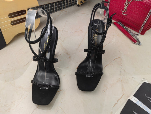 Pronta Entrega – Sandália Modelo Saint Laurent Opyum com salto 110mm