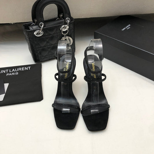 Pronta Entrega – Sandália Modelo Saint Laurent Opyum com salto 110mm