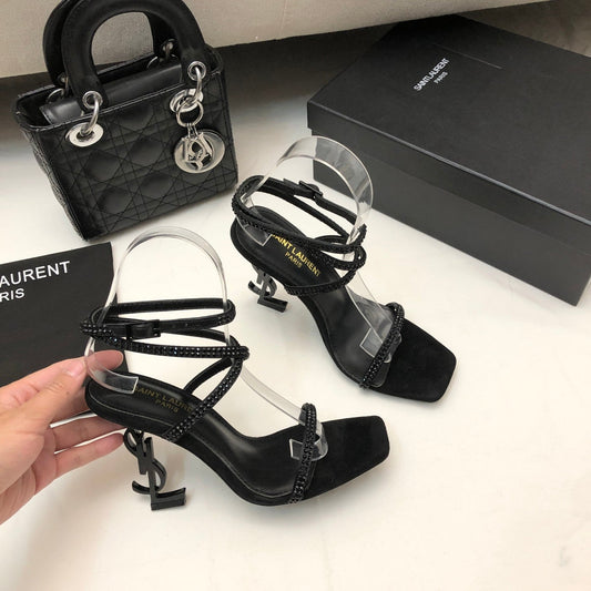 Pronta Entrega – Sandália Modelo Saint Laurent Opyum com salto 110mm